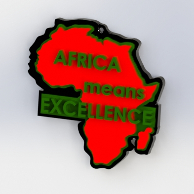 Africa Means Everything Pendant Red